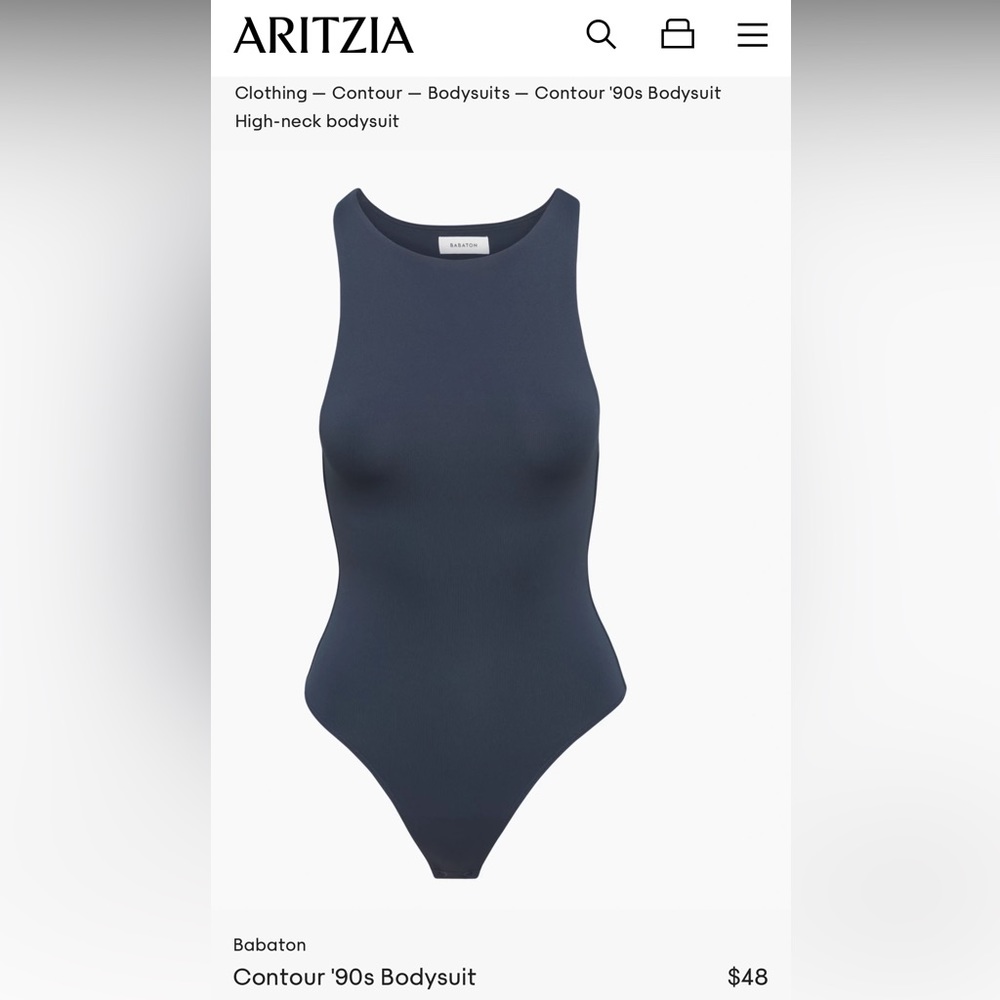 Aritzia contour bodysuit - Total eclipse (navy)